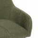 Πολυθρόνα "SHELLY" από ύφασμα/μέταλλο σε χρώμα πράσινο/μαύρο 57x55x87