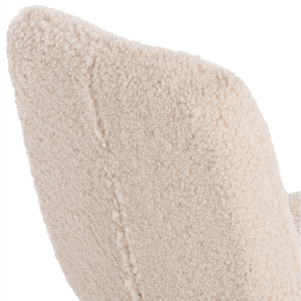 Καρέκλα "SHELLY" από ύφασμα/μέταλλο σε χρώμα λευκό/μαύρο 48x64x87