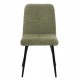 Καρέκλα "SHELLY" από ύφασμα/μέταλλο σε χρώμα πράσινο/μαύρο 48x64x87