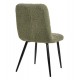 Καρέκλα "SHELLY" από ύφασμα/μέταλλο σε χρώμα πράσινο/μαύρο 48x64x87