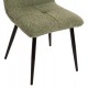 Καρέκλα "SHELLY" από ύφασμα/μέταλλο σε χρώμα πράσινο/μαύρο 48x64x87