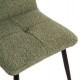 Καρέκλα "SHELLY" από ύφασμα/μέταλλο σε χρώμα πράσινο/μαύρο 48x64x87