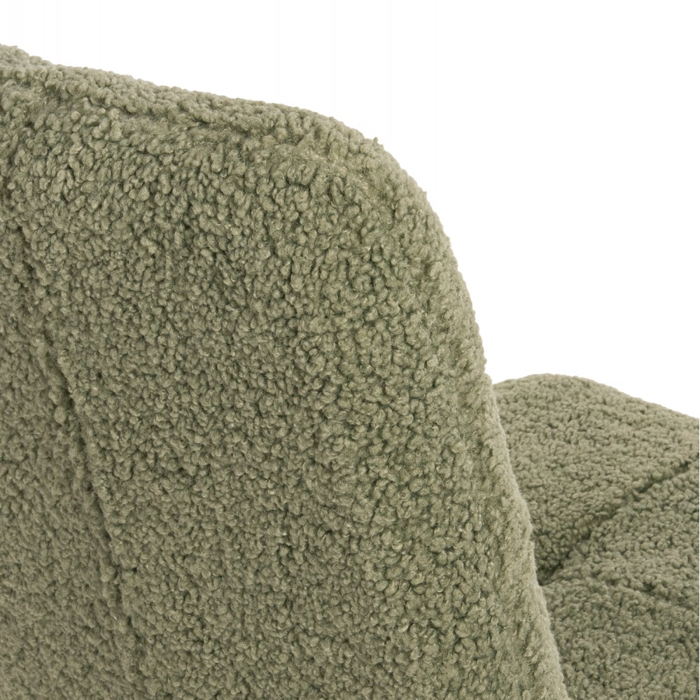 Καρέκλα "SHELLY" από ύφασμα/μέταλλο σε χρώμα πράσινο/μαύρο 48x64x87