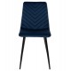 Καρέκλα "LATRELL" από βελούδο/μέταλλο σε χρώμα μπλέ/μαύρο 43x54x88