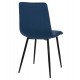 Καρέκλα "LATRELL" από βελούδο/μέταλλο σε χρώμα μπλέ/μαύρο 43x54x88