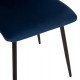 Καρέκλα "LATRELL" από βελούδο/μέταλλο σε χρώμα μπλέ/μαύρο 43x54x88
