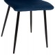 Καρέκλα "LATRELL" από βελούδο/μέταλλο σε χρώμα μπλέ/μαύρο 43x54x88