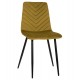 Καρέκλα "LATRELL" από βελούδο/μέταλλο σε χρώμα λαδί/μαύρο 43x54x88