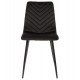 Καρέκλα "LATRELL" από βελούδο/μέταλλο σε χρώμα μαύρο 43x54x88