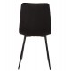 Καρέκλα "LATRELL" από βελούδο/μέταλλο σε χρώμα μαύρο 43x54x88