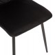 Καρέκλα "LATRELL" από βελούδο/μέταλλο σε χρώμα μαύρο 43x54x88