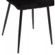 Καρέκλα "LATRELL" από βελούδο/μέταλλο σε χρώμα μαύρο 43x54x88