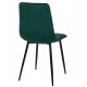 Καρέκλα "LATRELL" από βελούδο/μέταλλο σε χρώμα κυπαρισσί/μαύρο 43x54x88