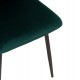 Καρέκλα "LATRELL" από βελούδο/μέταλλο σε χρώμα κυπαρισσί/μαύρο 43x54x88