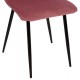Καρέκλα "LATRELL" από βελούδο/μέταλλο σε χρώμα σάπιο μήλο/μαύρο 43x54x88