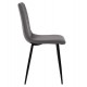Καρέκλα "LATRELL" από βελούδο/μέταλλο σε χρώμα γκρί/μαύρο 43x54x88