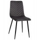 Καρέκλα "LATRELL" από βελούδο/μέταλλο σε χρώμα γκρί/μαύρο 43x54x88