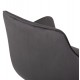 Πολυθρόνα "LATRELL" από βελούδο/μέταλλο σε χρώμα γκρί/μαύρο 55x57x84