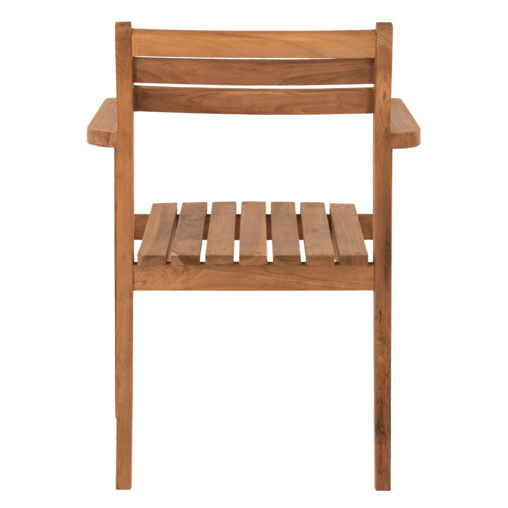 Πολυθρόνα "ERIETTA"από ξύλο μασίφ σε φυσικό χρώμα 60x54x87