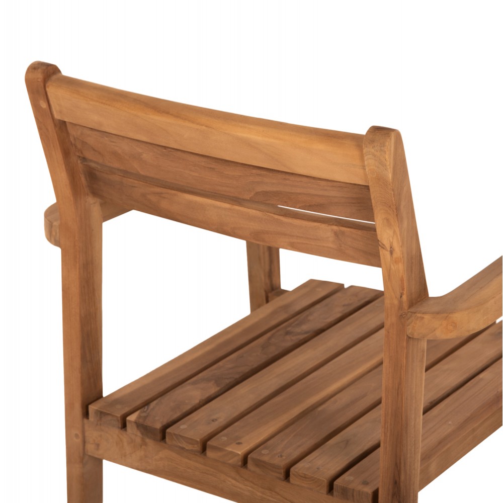 Πολυθρόνα "ERIETTA"από ξύλο μασίφ σε φυσικό χρώμα 60x54x87