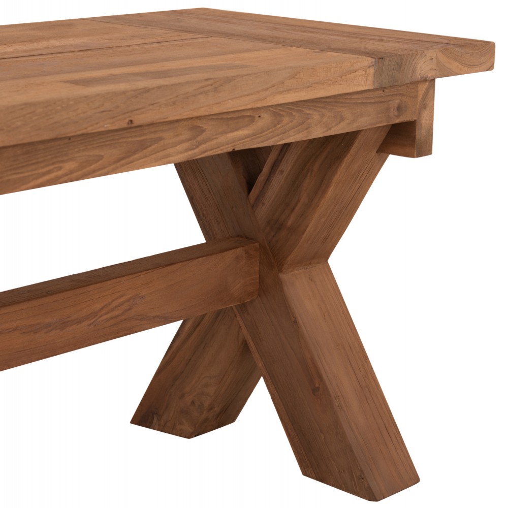 Παγκάκι από ξύλο σε φυσικό χρώμα 220x40x45