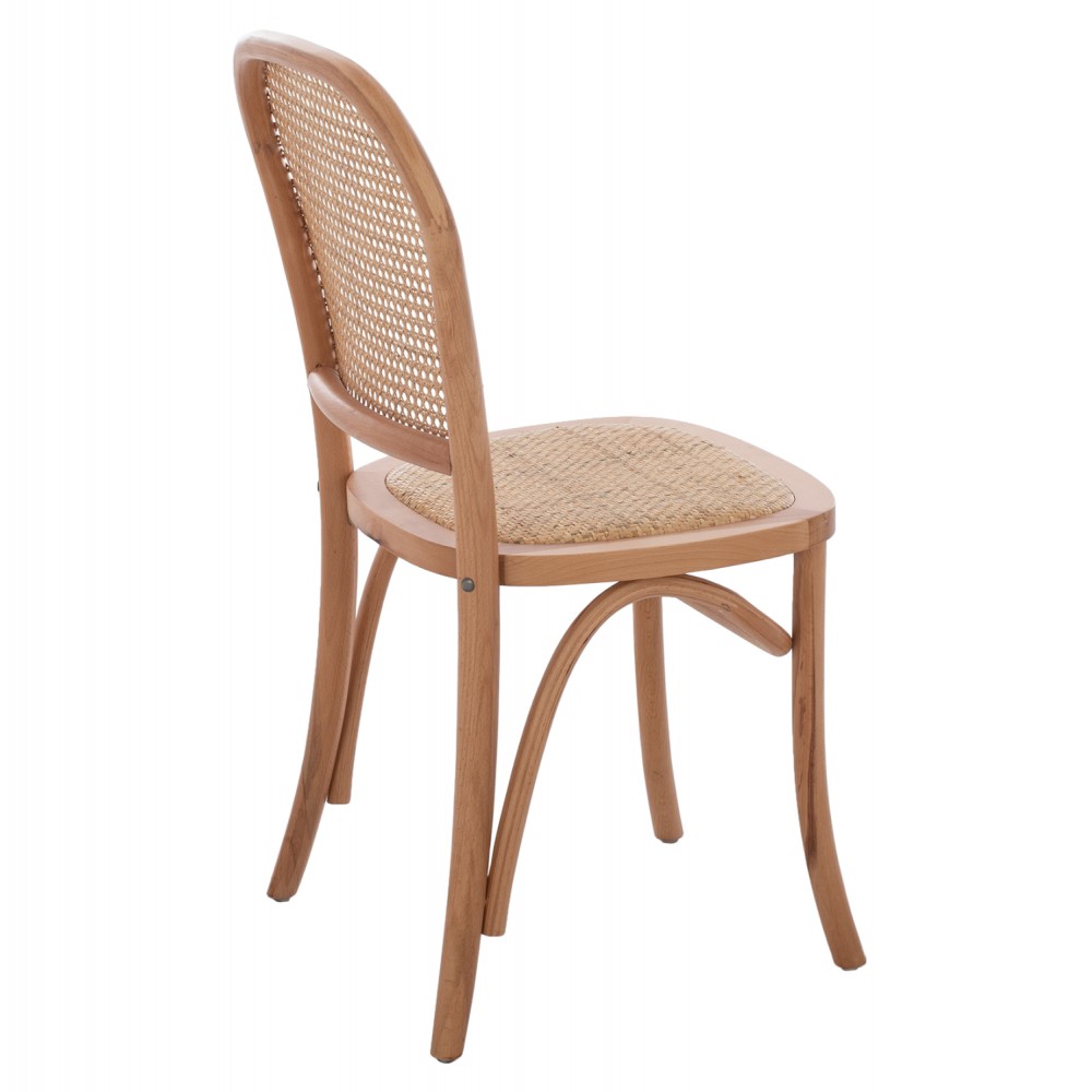 Καρέκλα "SLOAN" από ξύλο/ψάθα σε φυσικό χρώμα 45x48x88