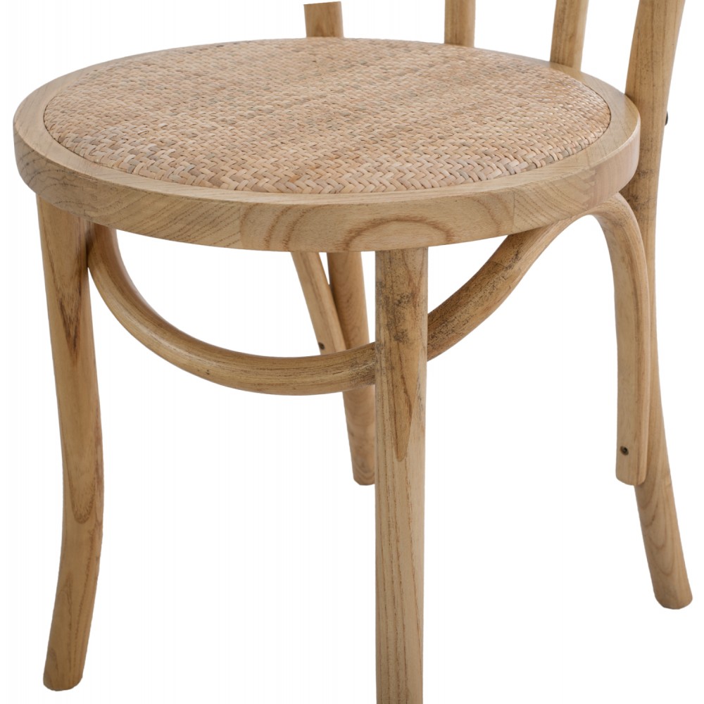 Καρέκλα "MONTREAL" από ξύλο σε φυσικό χρώμα 40x40x87