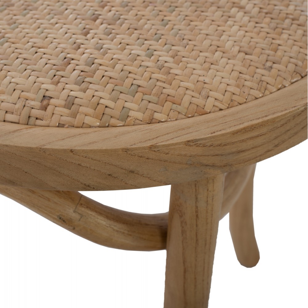 Καρέκλα "MONTREAL" από ξύλο σε φυσικό χρώμα 40x40x87