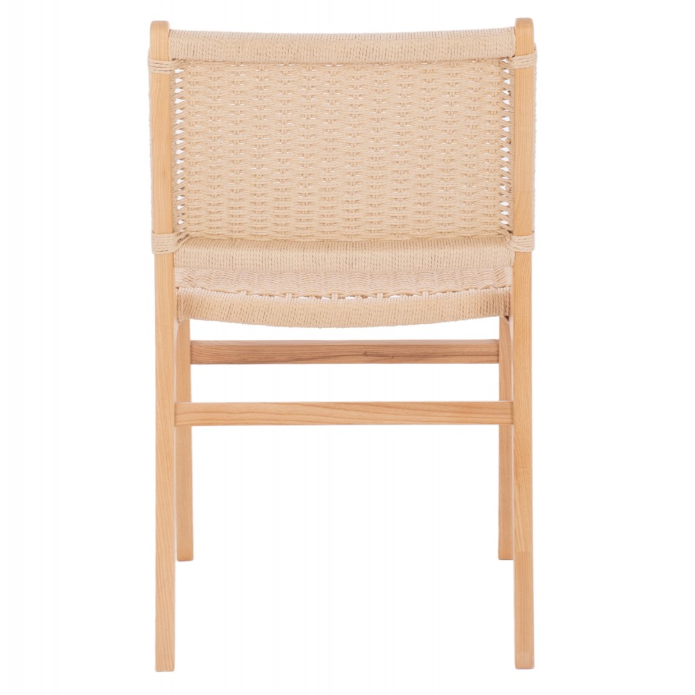 Καρέκλα "IGNACIO" από ξύλο/σχοινί σε φυσικό χρώμα 50x60x87