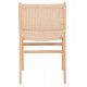 Καρέκλα "IGNACIO" από ξύλο/σχοινί σε φυσικό χρώμα 50x60x87