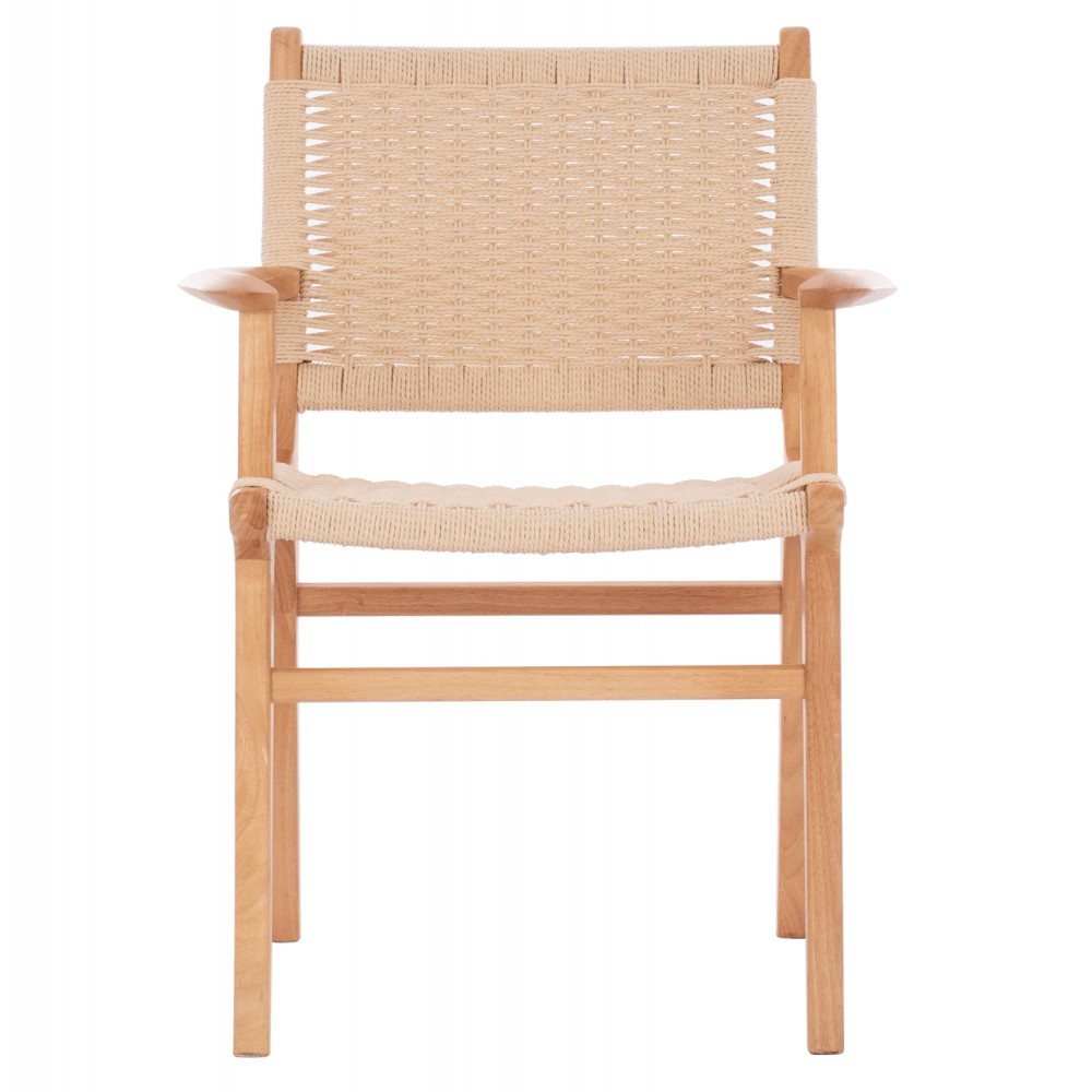 Πολυθρόνα "IGNACIO" από ξύλο/σχοινί σε φυσικό χρώμα 69x59x86