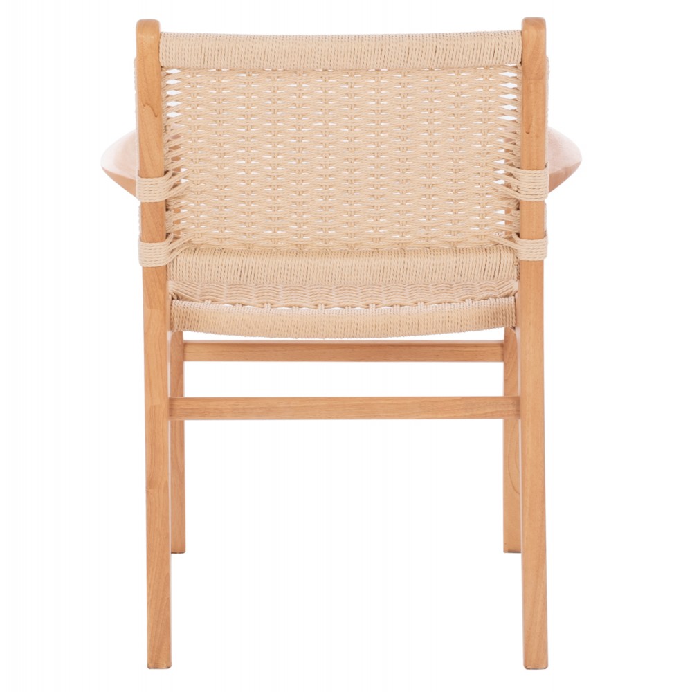 Πολυθρόνα "IGNACIO" από ξύλο/σχοινί σε φυσικό χρώμα 69x59x86