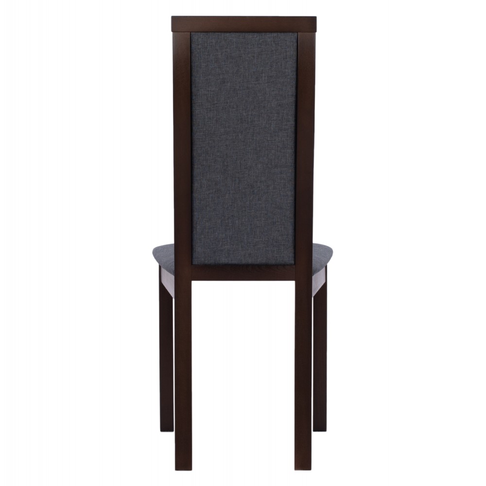 Καρέκλα τραπεζαρίας από ξύλο/ύφασμα σε χρώμα καρυδί/γκρι 45x55x100