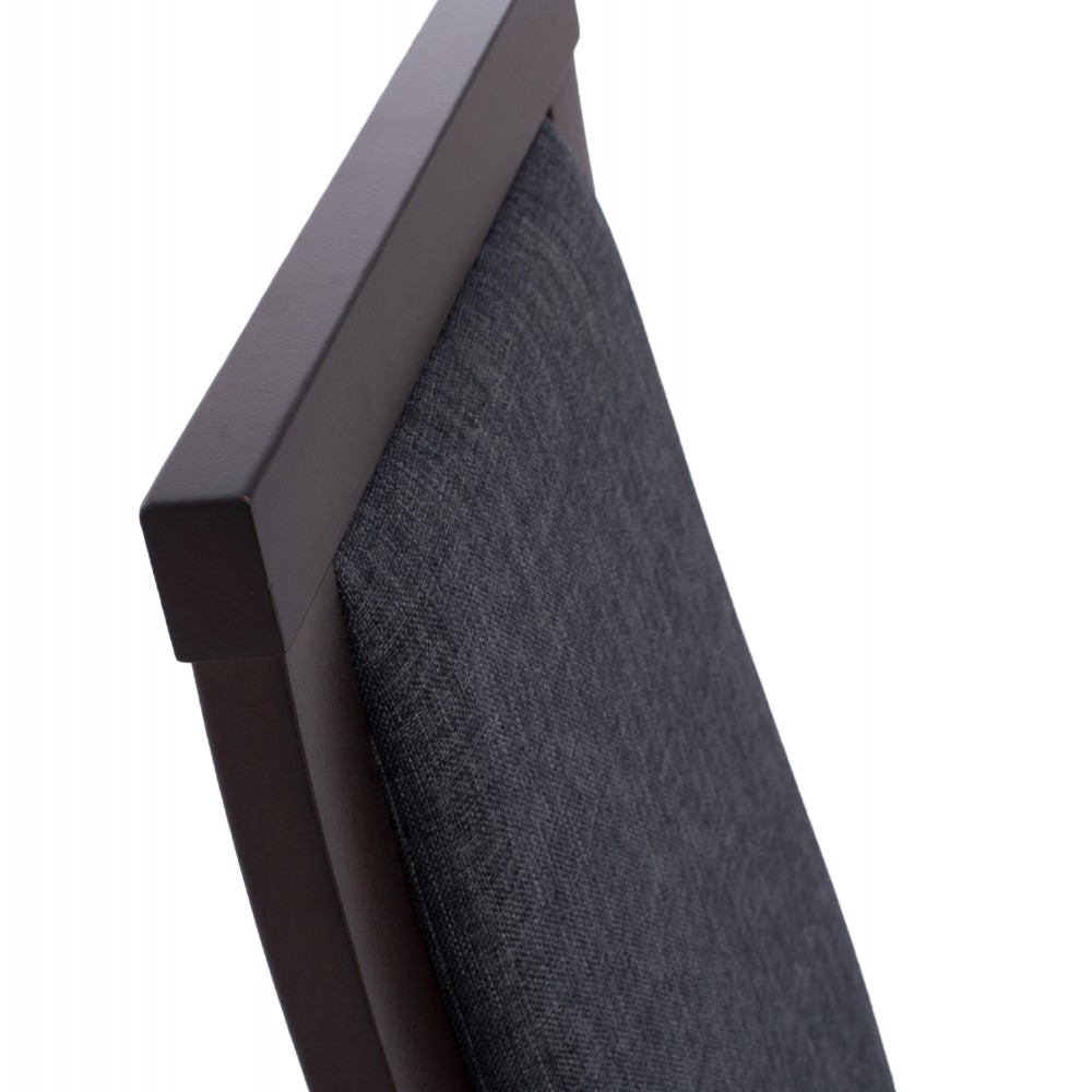 Καρέκλα τραπεζαρίας από ξύλο/ύφασμα σε χρώμα καρυδί/γκρι 45x55x100