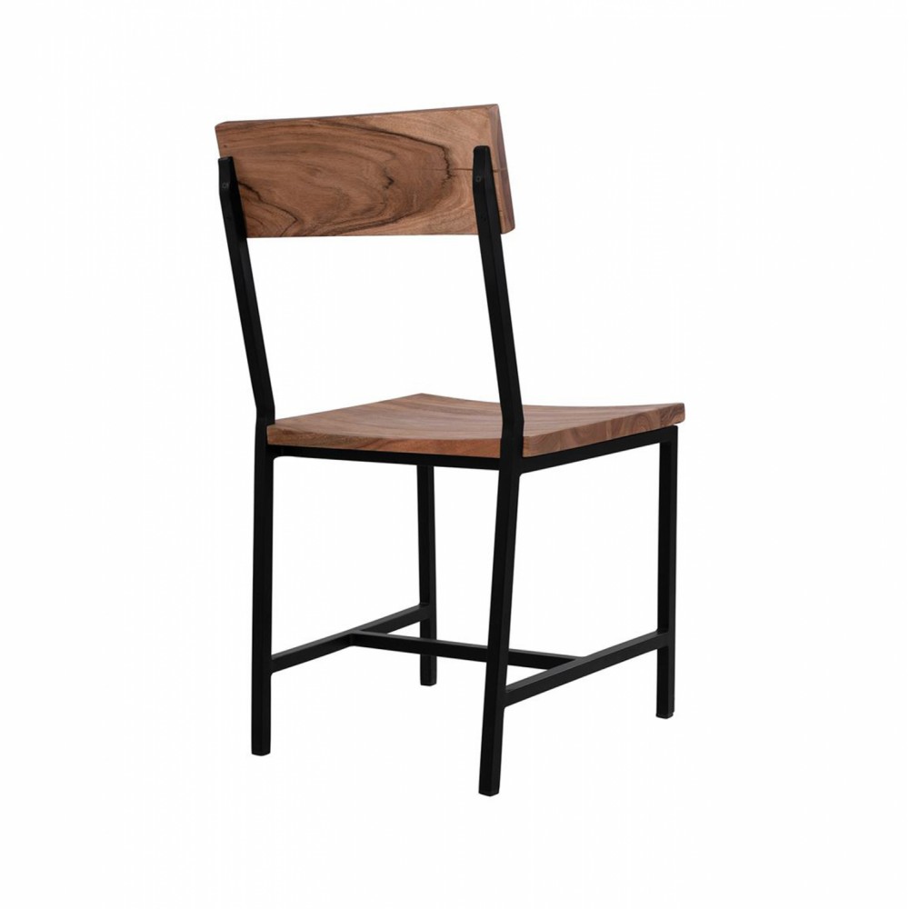 Καρέκλα από ξύλο/μέταλλο σε χρώμα φυσικό/μαύρο 45,5x43,5x85,5