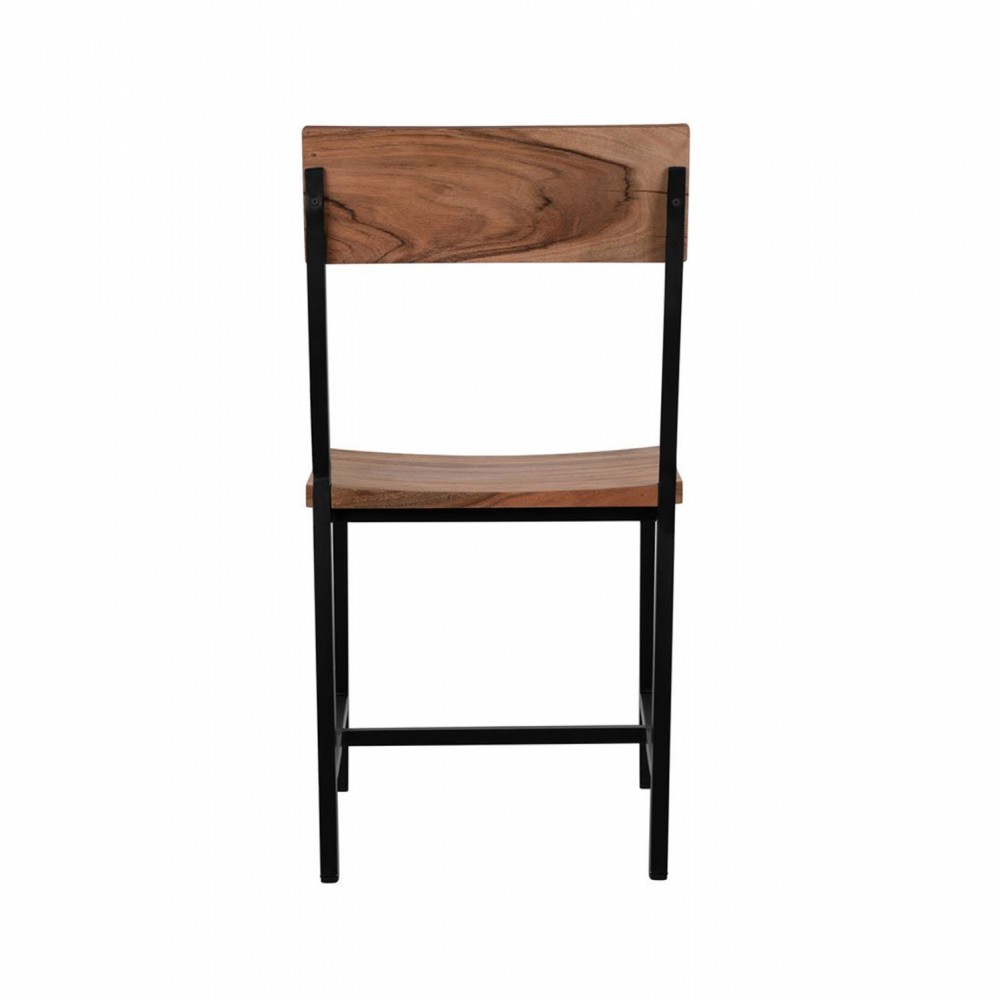 Καρέκλα από ξύλο/μέταλλο σε χρώμα φυσικό/μαύρο 45,5x43,5x85,5