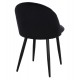 Καρέκλα τραπεζαρίας "ODED" από μέταλλο/βελούδο σε μαύρο χρώμα 45x52x77