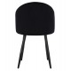 Καρέκλα τραπεζαρίας "ODED" από μέταλλο/βελούδο σε μαύρο χρώμα 45x52x77
