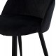 Καρέκλα τραπεζαρίας "ODED" από μέταλλο/βελούδο σε μαύρο χρώμα 45x52x77