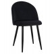 Καρέκλα τραπεζαρίας "ODED" από μέταλλο/βελούδο σε μαύρο χρώμα 45x52x77