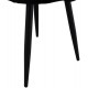 Καρέκλα τραπεζαρίας "ODED" από μέταλλο/βελούδο σε μαύρο χρώμα 45x52x77