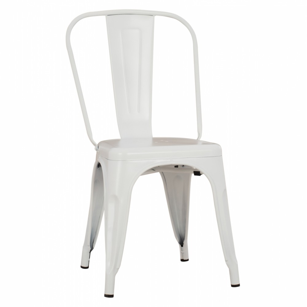 Καρέκλα "MELITA" μεταλλική σε χρώμα λευκό 43x50x82