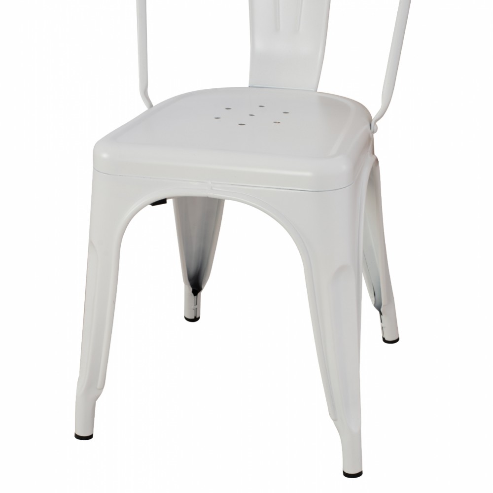 Καρέκλα "MELITA" μεταλλική σε χρώμα λευκό 43x50x82