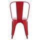 Καρέκλα "MELITA" μεταλλική σε χρώμα κόκκινο 43x50x82