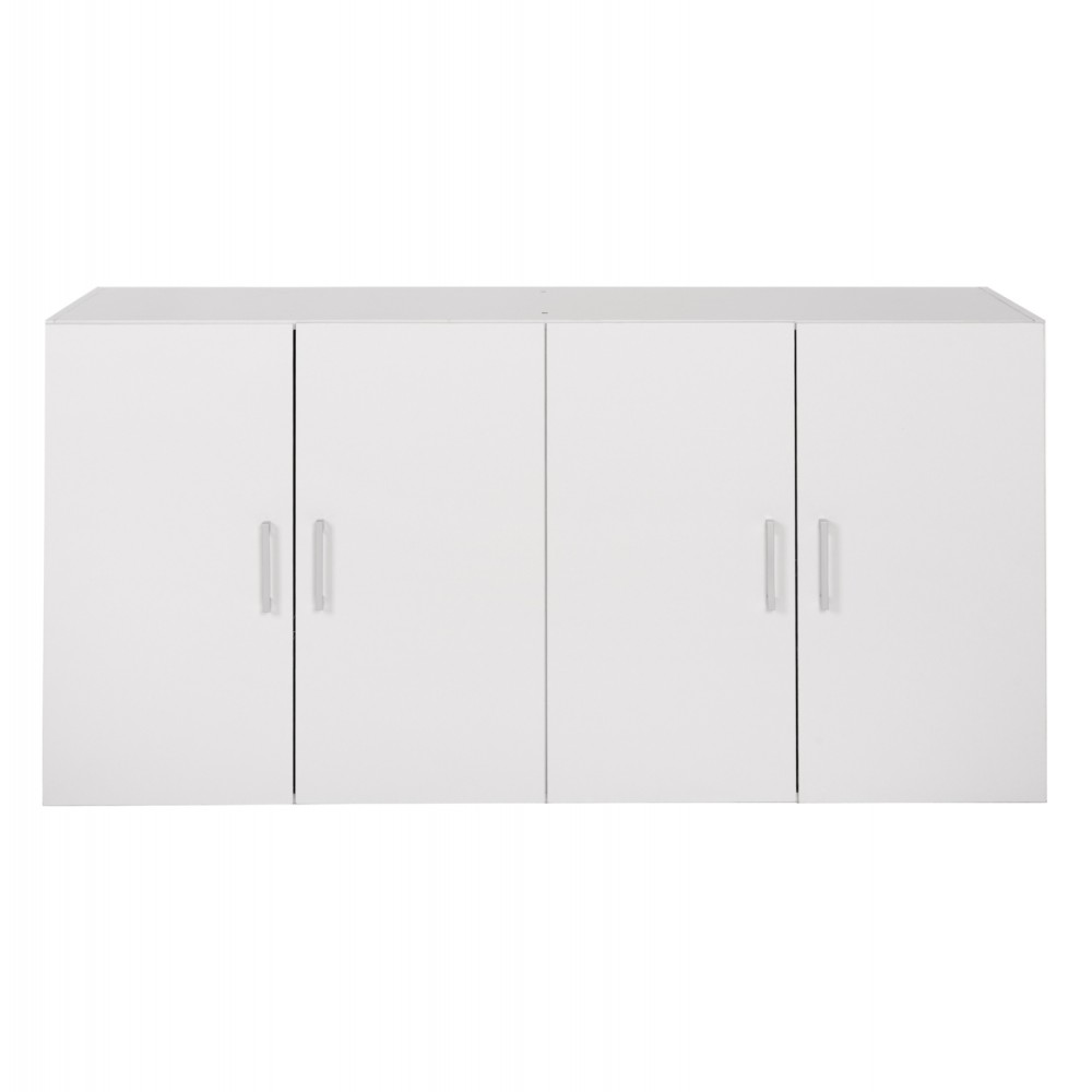 Πατάρι τετράφυλλης ντουλάπας "FERNANDA" σε χρώμα λευκό 120,5x41,5x60,5