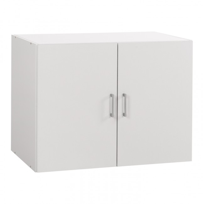 Πατάρι ντουλάπας δίφυλλο "JASLYN" σε λευκό χρώμα 80,2x42x60