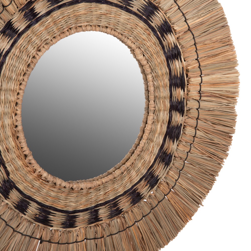 Καθρέπτης τοίχου σε φυσικό/μαύρο χρώμα Φ70