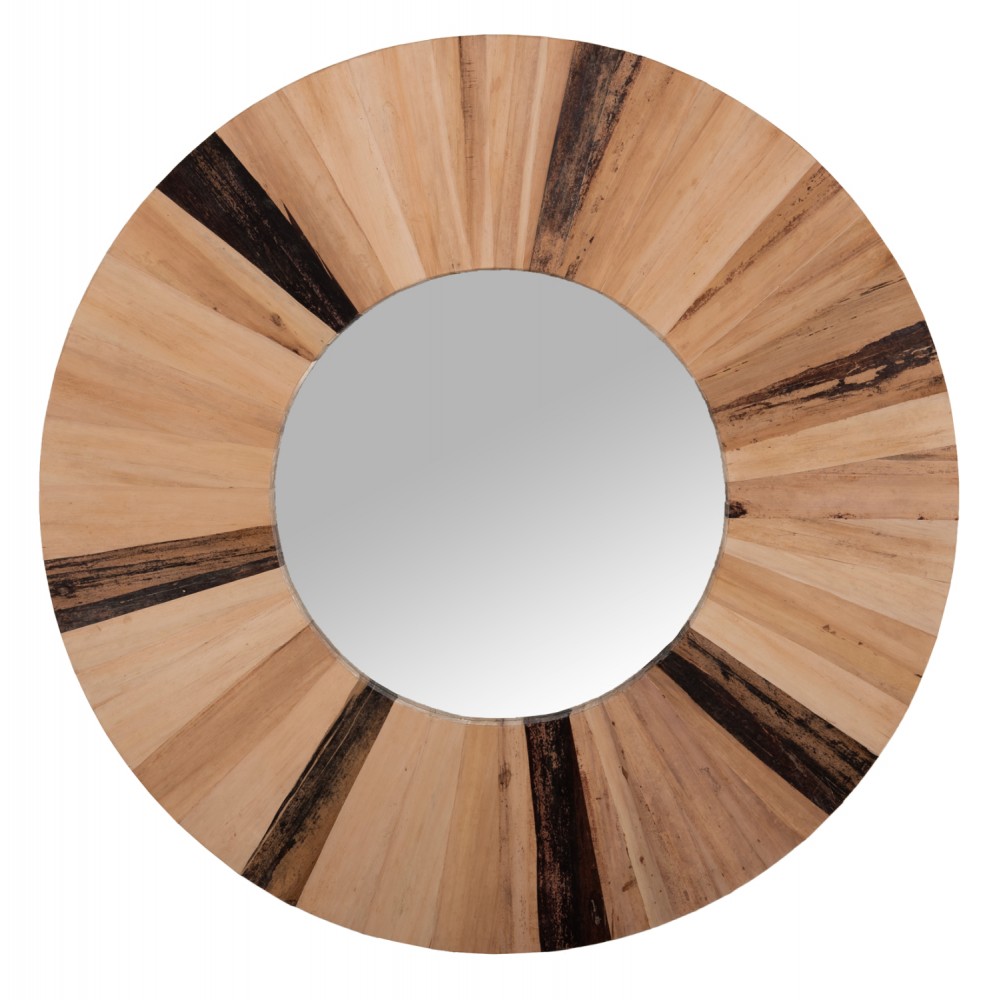 Καθρέπτης τοίχου σε φυσικό/μαύρο χρώμα Φ120