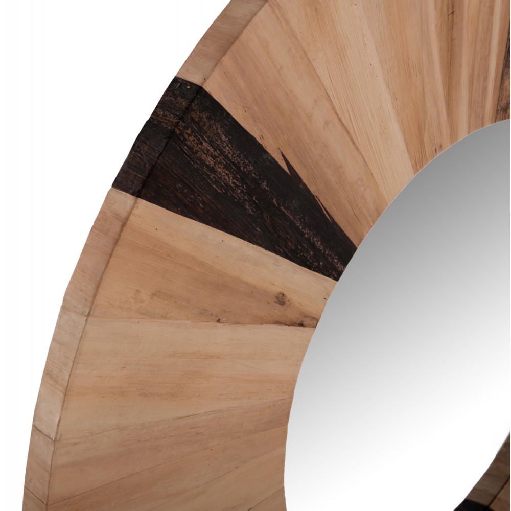 Καθρέπτης τοίχου σε φυσικό/μαύρο χρώμα Φ120