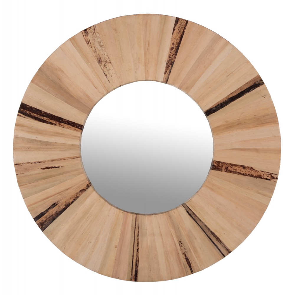 Καθρέπτης τοίχου σε φυσικό/μαύρο χρώμα Φ80